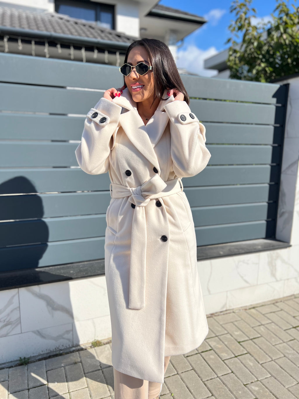 EDAN - Classic Elegant Coat - Cream