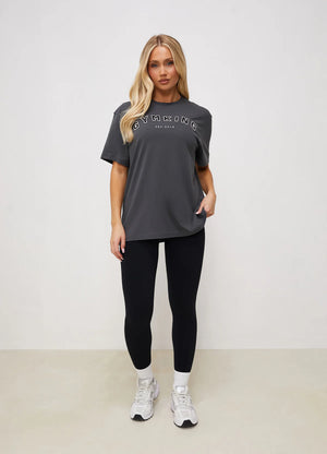 Gym King - Shadow Boyfriend Tee - Shadow Grey - uptowngirlhu