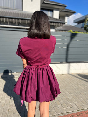 SLAY WMNS - Balloon Skirt - Burgundy