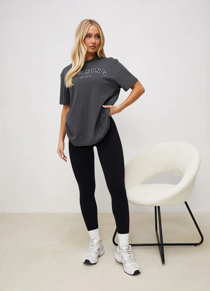 Gym King - Shadow Boyfriend Tee - Shadow Grey - uptowngirlhu