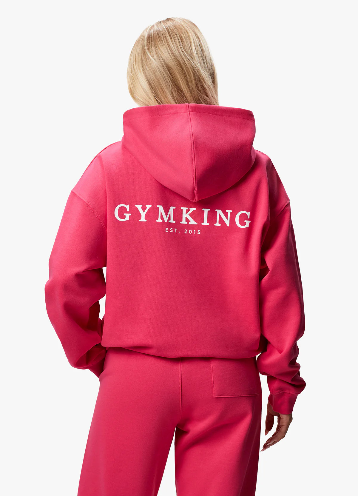 Gym King - Established Relaxed Fit Hood - Raspberry Burst - uptowngirlhu