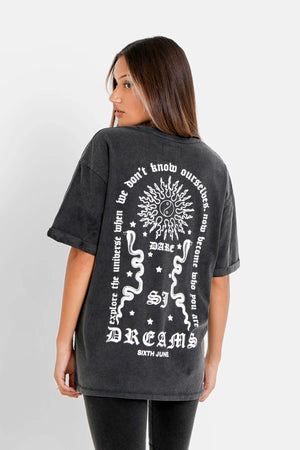 Sixth June - Dreams Printed T-shirt - Dark Grey - uptowngirlhu