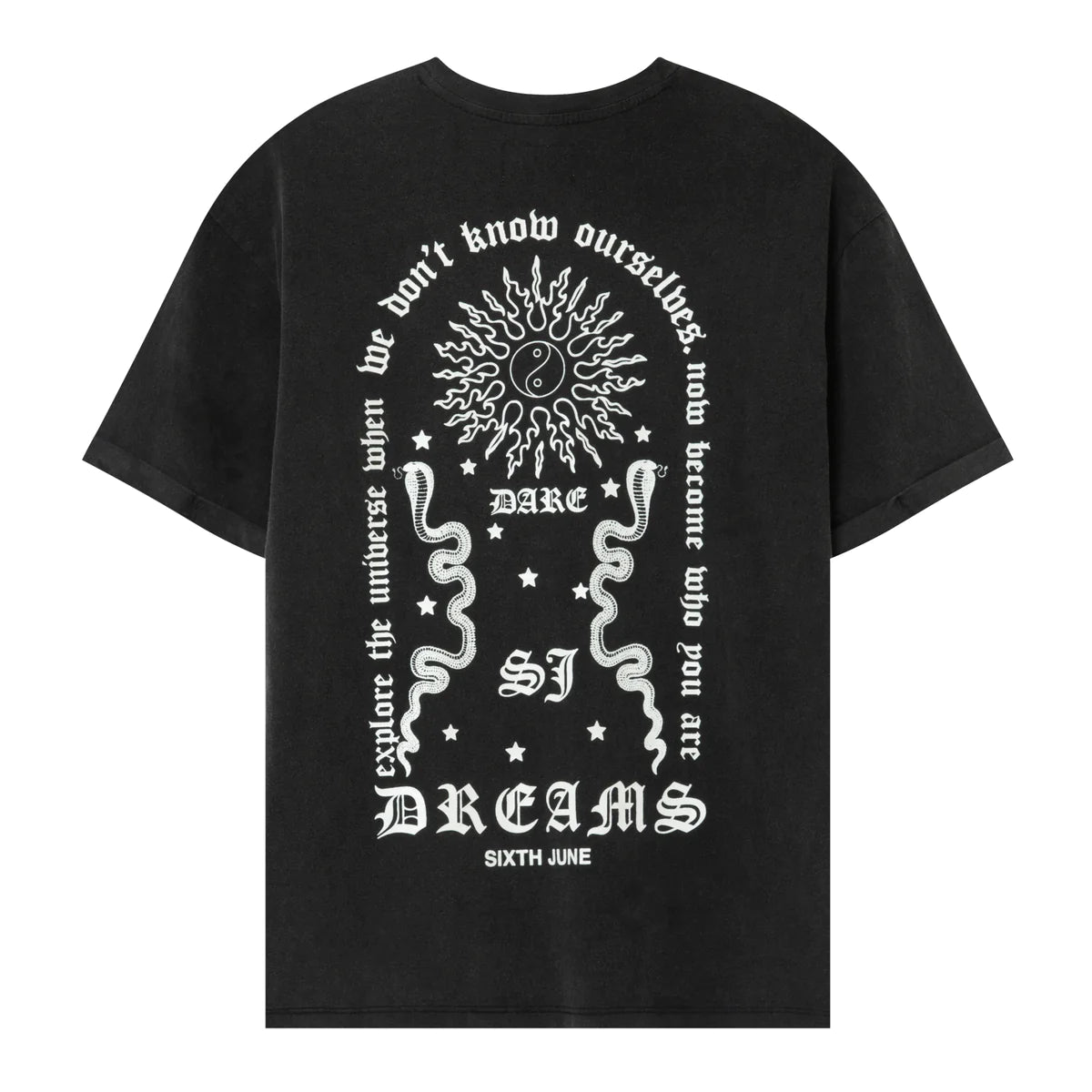Sixth June - Dreams Printed T-shirt - Dark Grey - uptowngirlhu